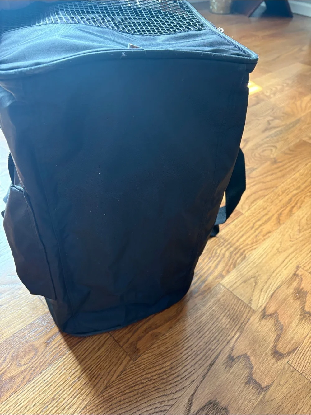 Black Pet Carrier Tote with Mesh Ventilation